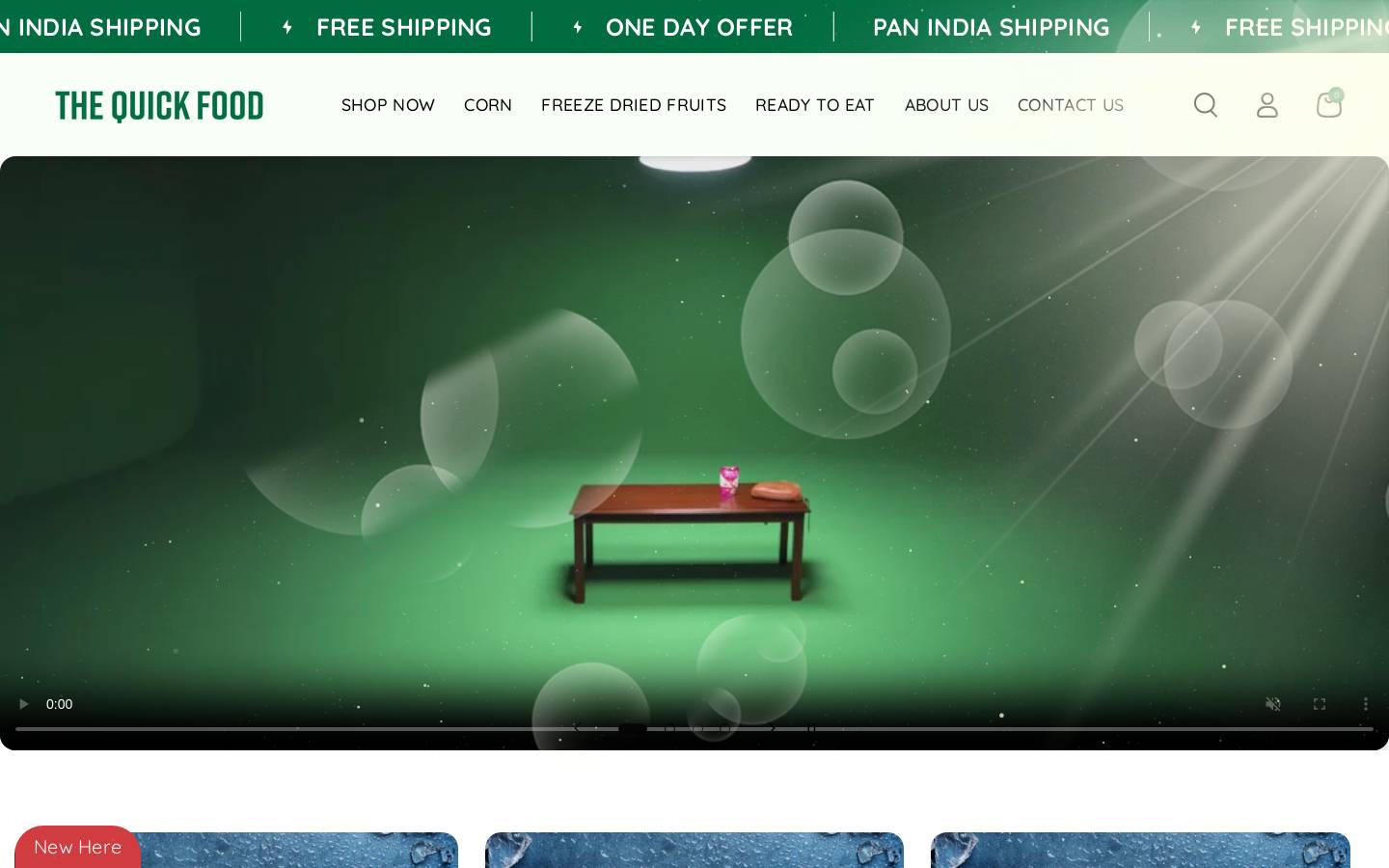 Thequickfood homepage screenshot