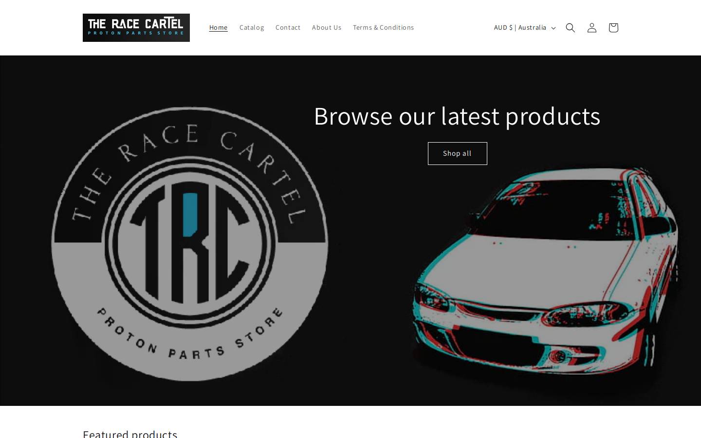 theracecartel.com homepage screenshot