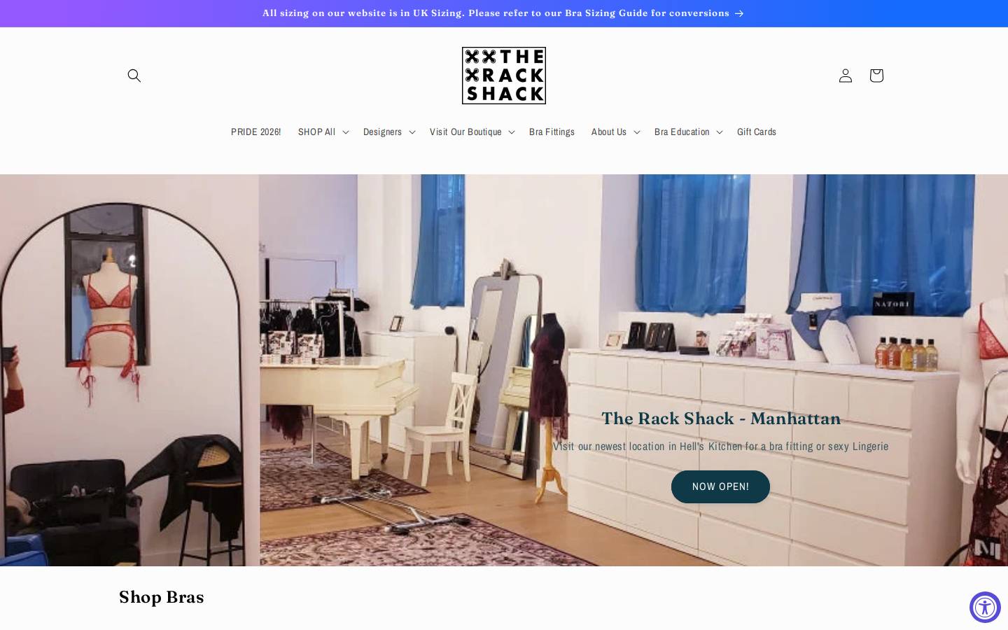Therackshackbk homepage screenshot