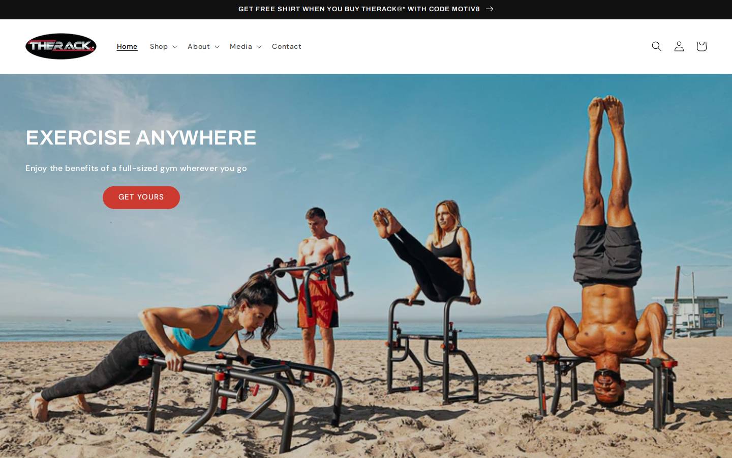 therackworkout.net homepage screenshot