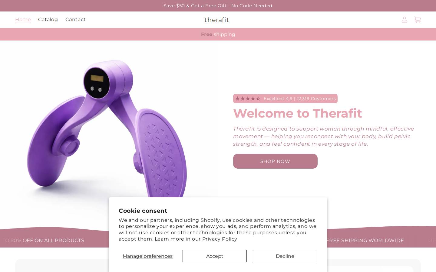 therafitshops.com homepage screenshot