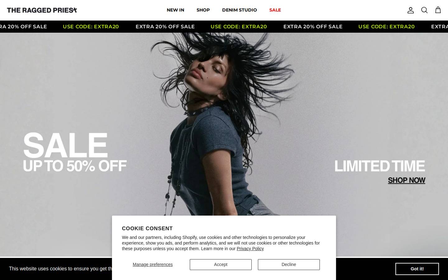 The Ragged Priest homepage screenshot