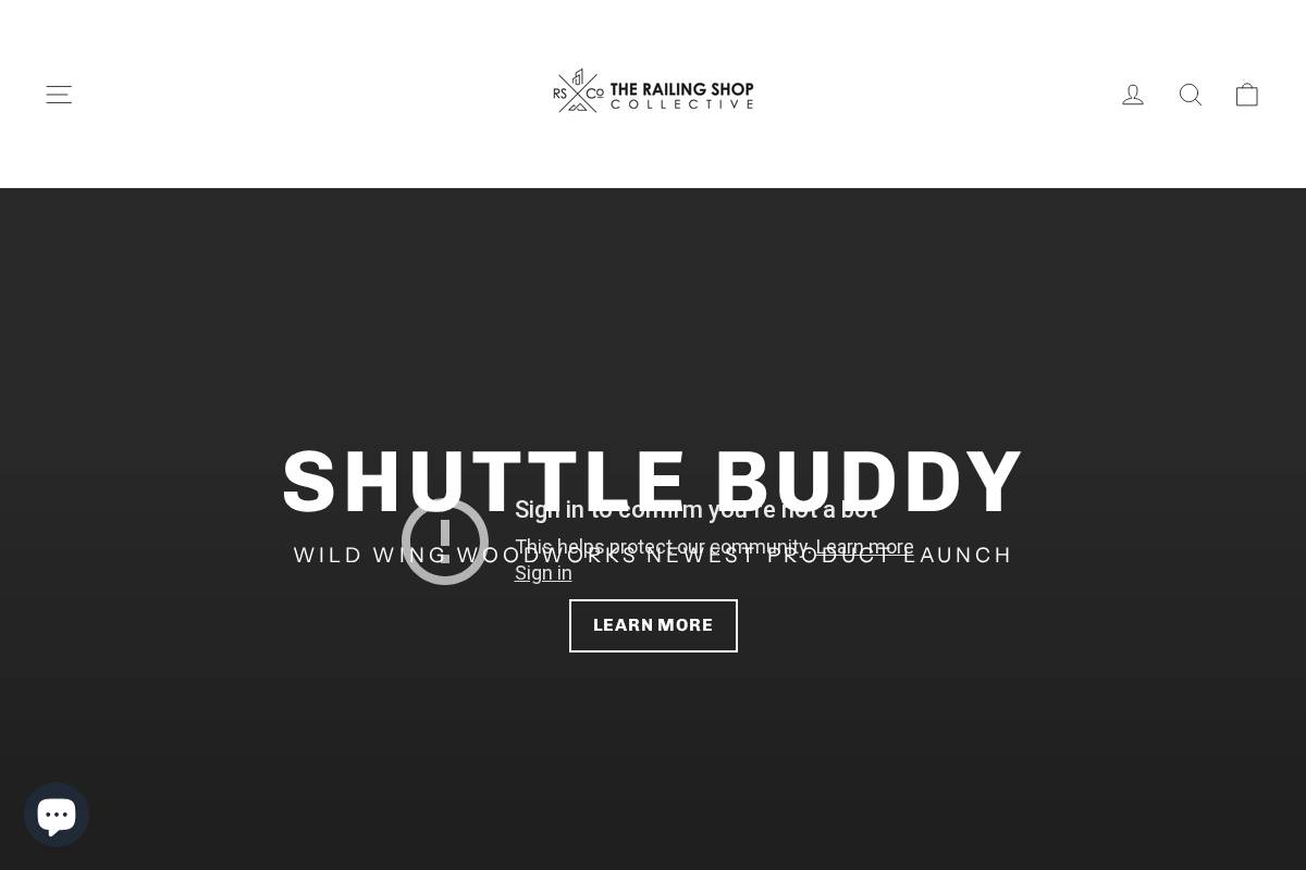 therailingshop.co homepage screenshot