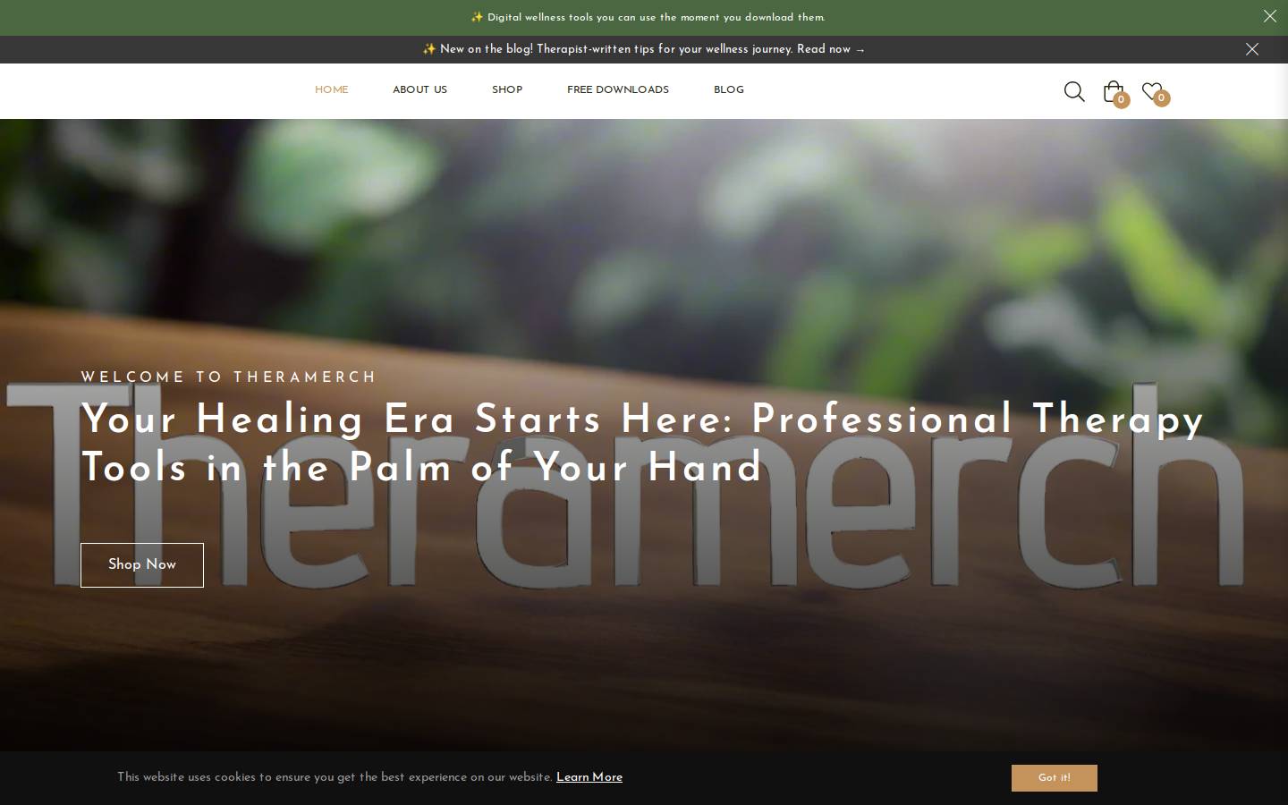 theramerch.com homepage screenshot