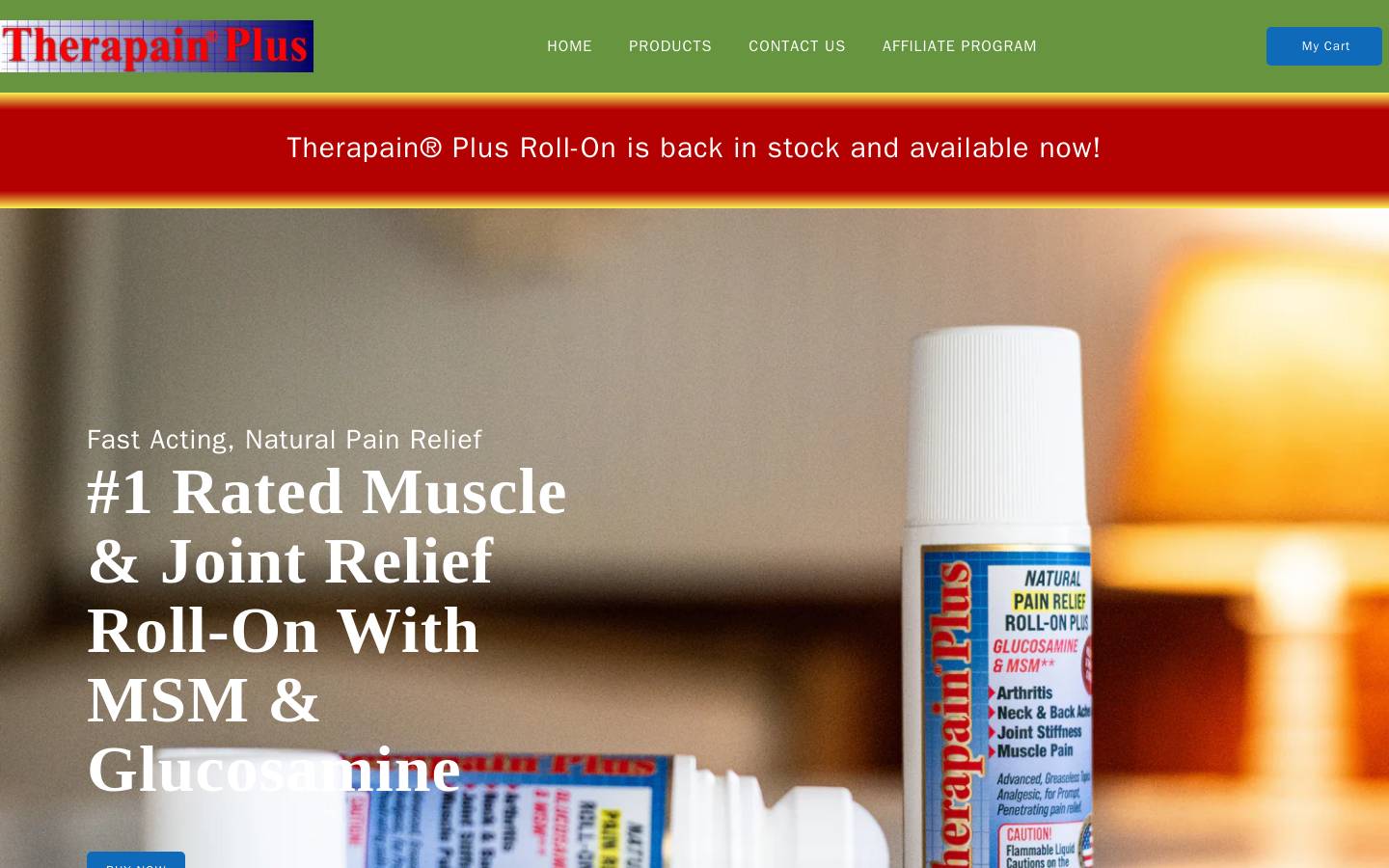 therapain.com homepage screenshot