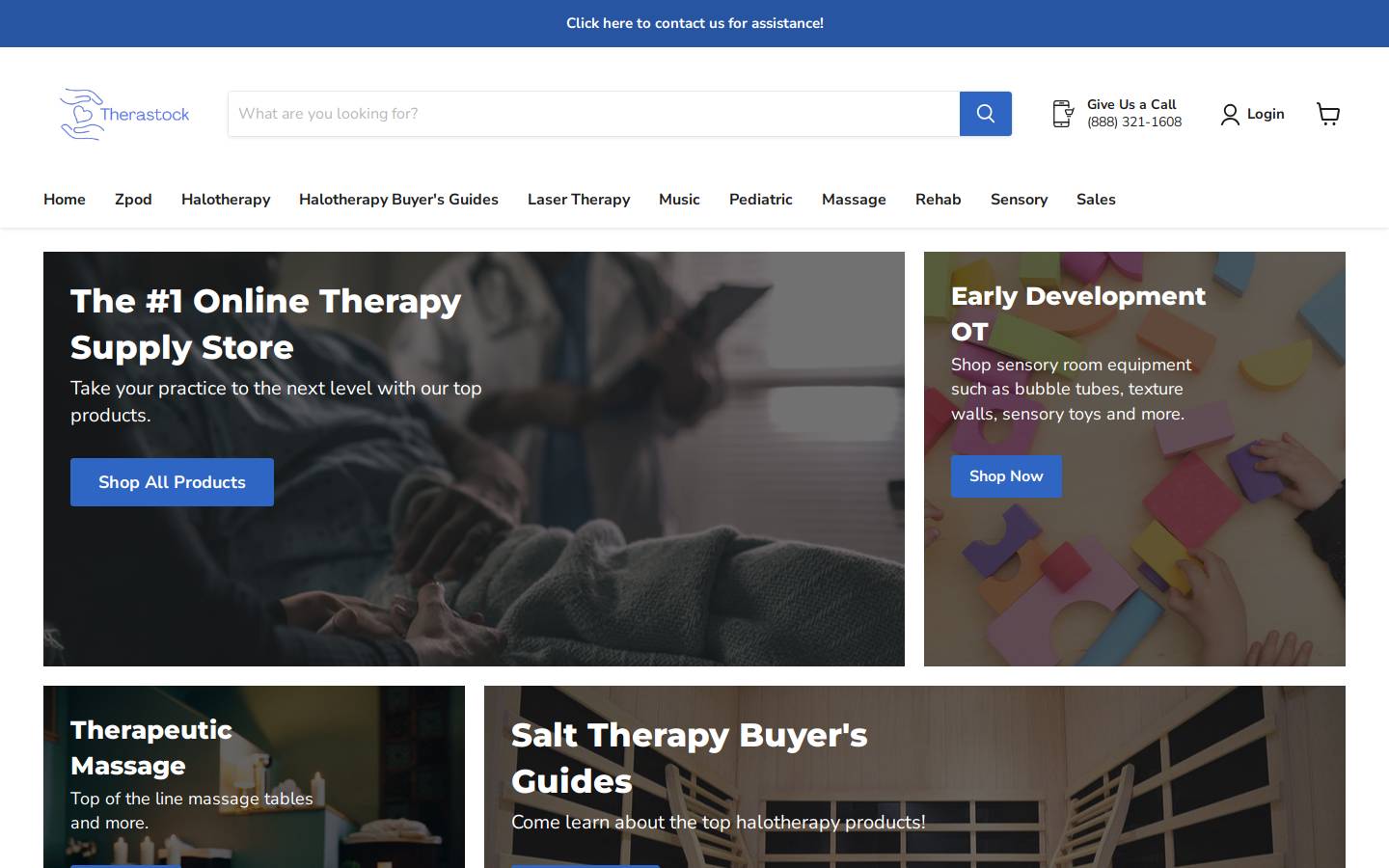 therastock.com homepage screenshot