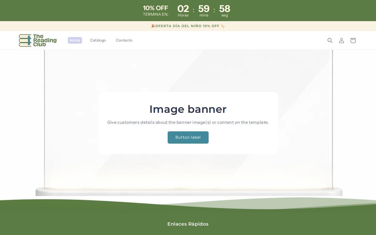 thereadingclub.store homepage screenshot