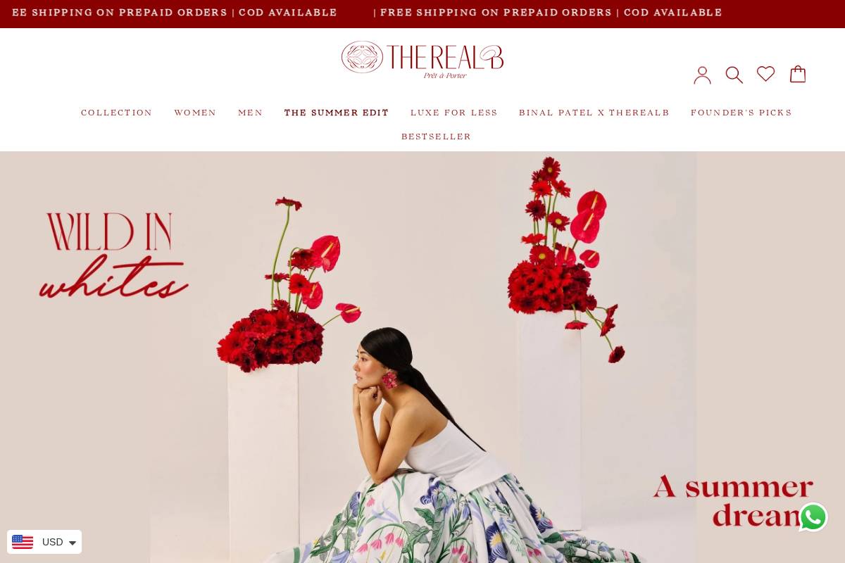 therealb.in homepage screenshot