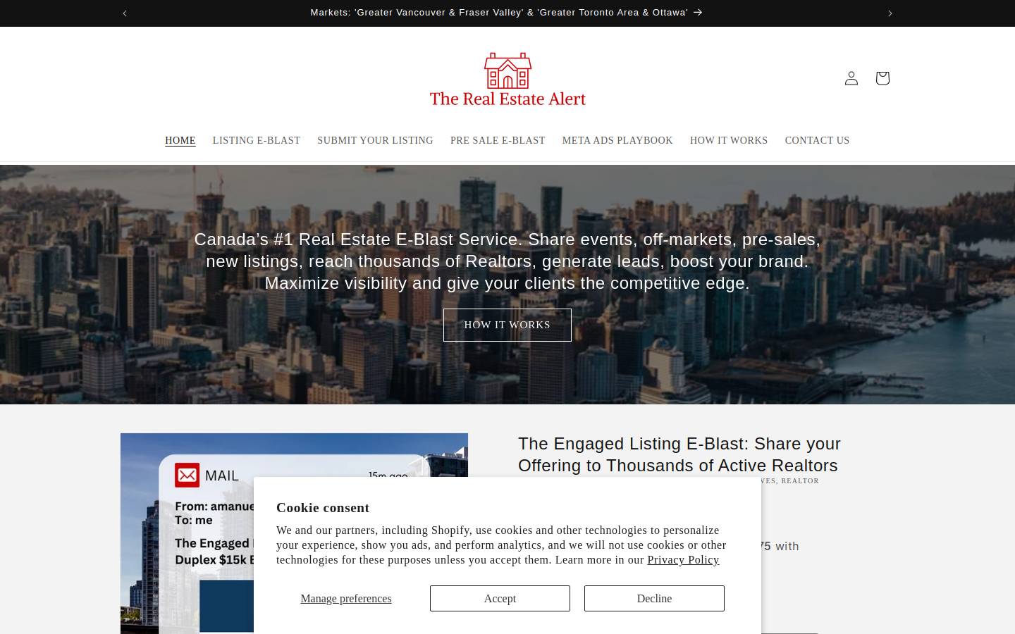 therealestatealert.com homepage screenshot