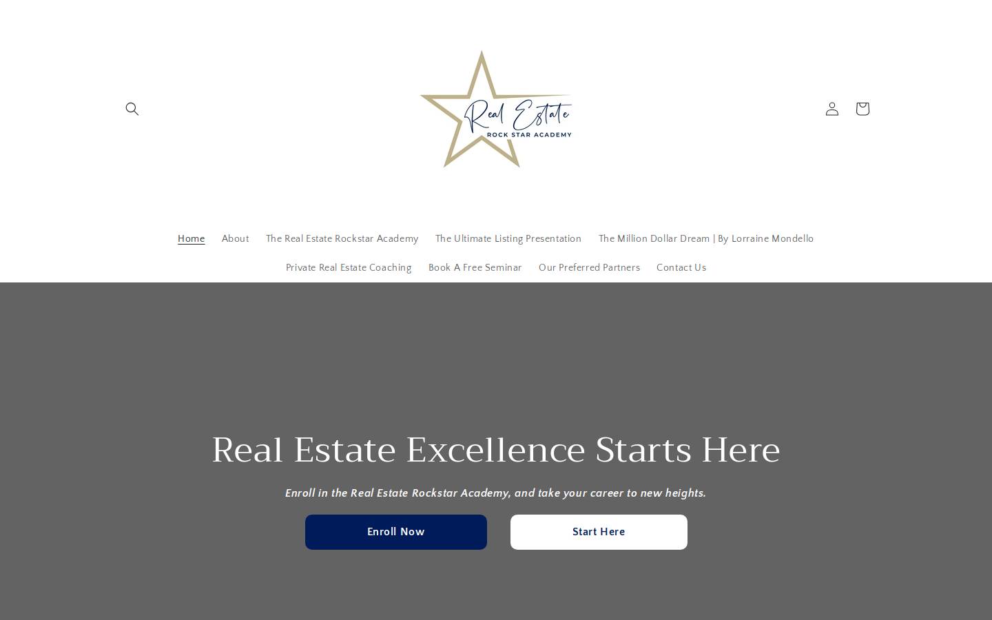 therealestaterockstaracademy.com homepage screenshot