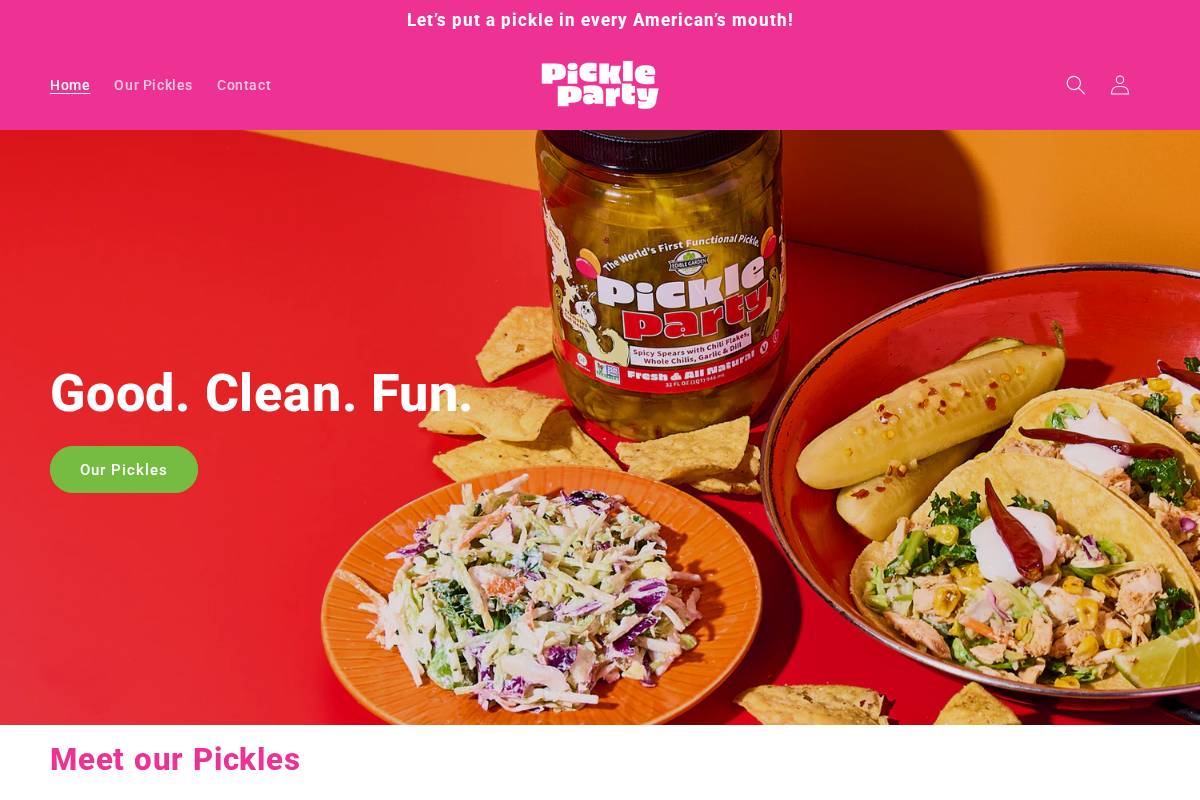 therealpickleparty.com homepage screenshot