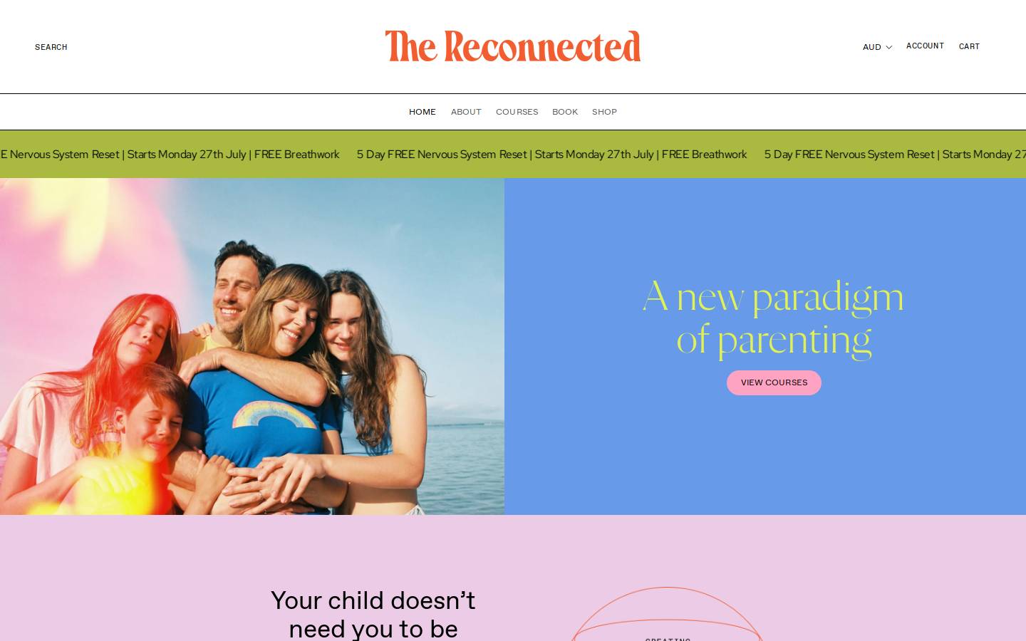 thereconnected.com homepage screenshot