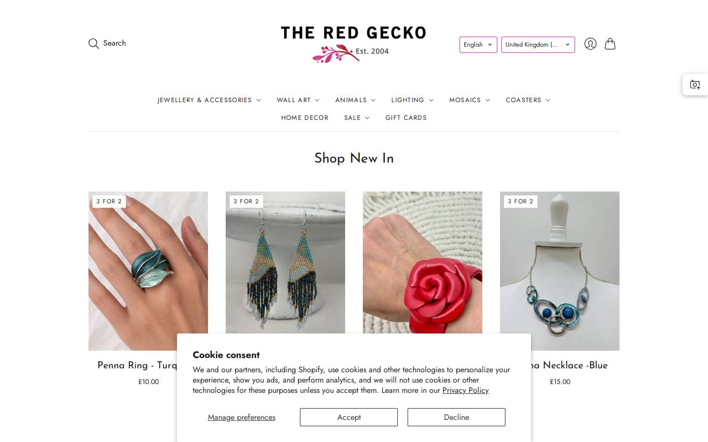 Theredgecko homepage screenshot