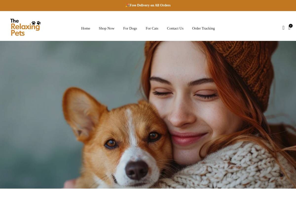 Therelaxingpets homepage screenshot