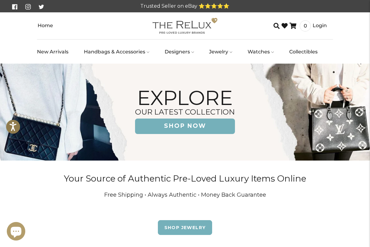 The Relux homepage screenshot