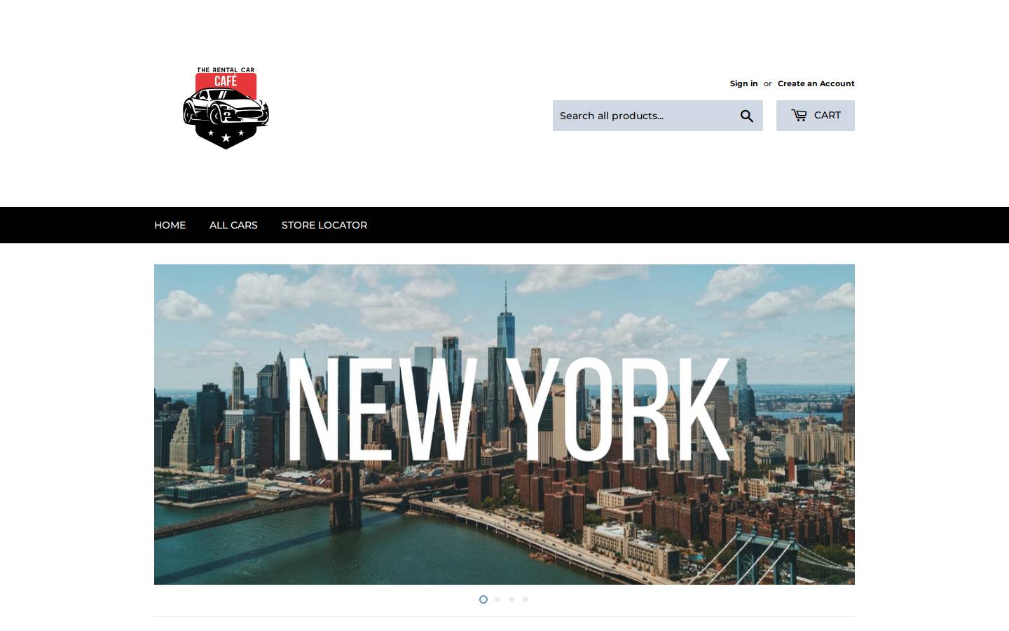 therentalcarcafe.com homepage screenshot