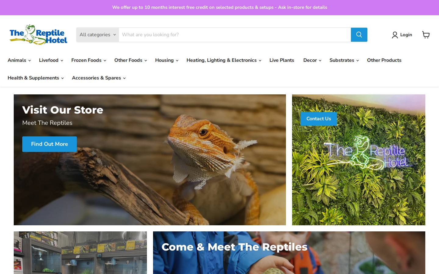 thereptilehotel.co.uk homepage screenshot
