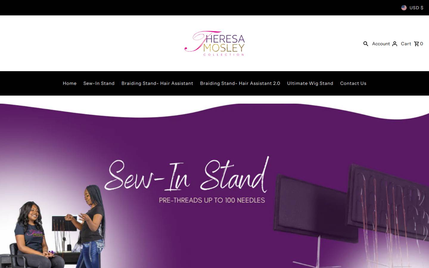 theresamhair.com homepage screenshot