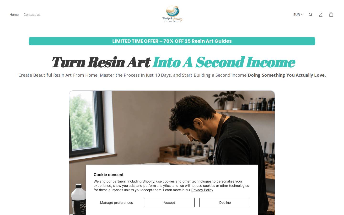 theresinjourneystudio.com homepage screenshot