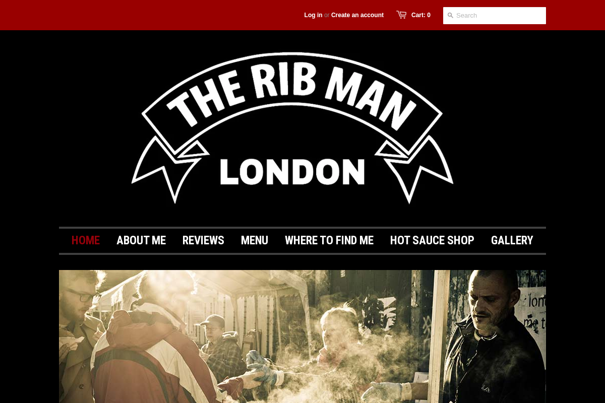 The Rib Man homepage screenshot