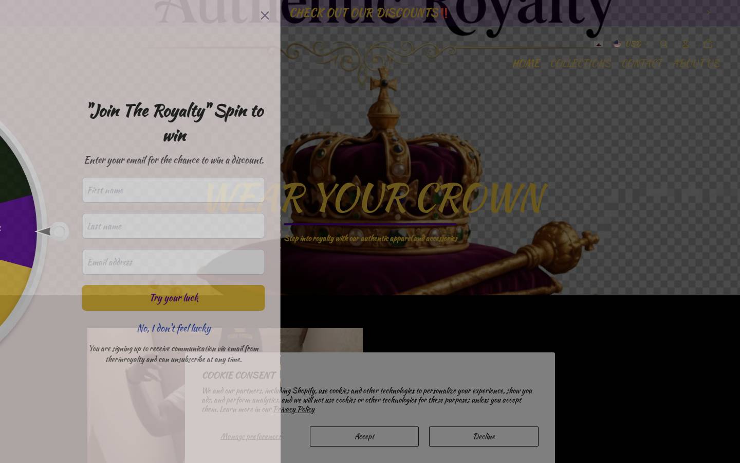 therinroyalty.com homepage screenshot
