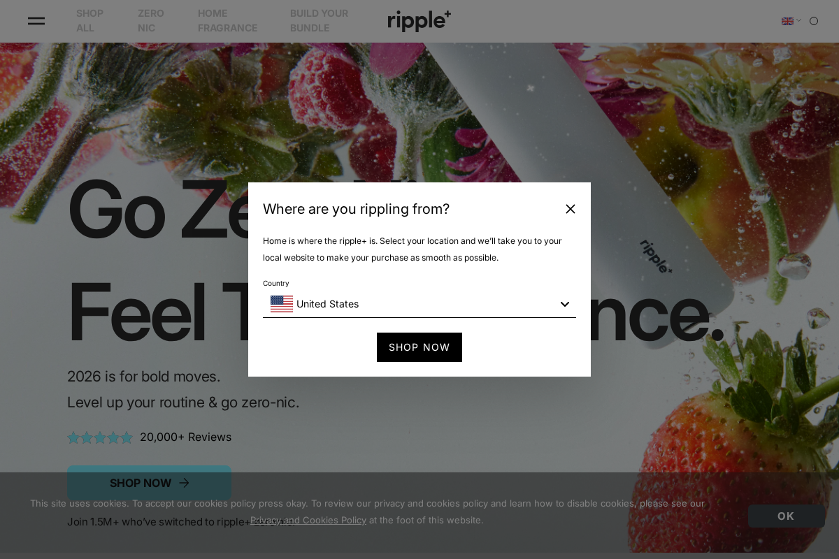 ripple⁺  homepage screenshot