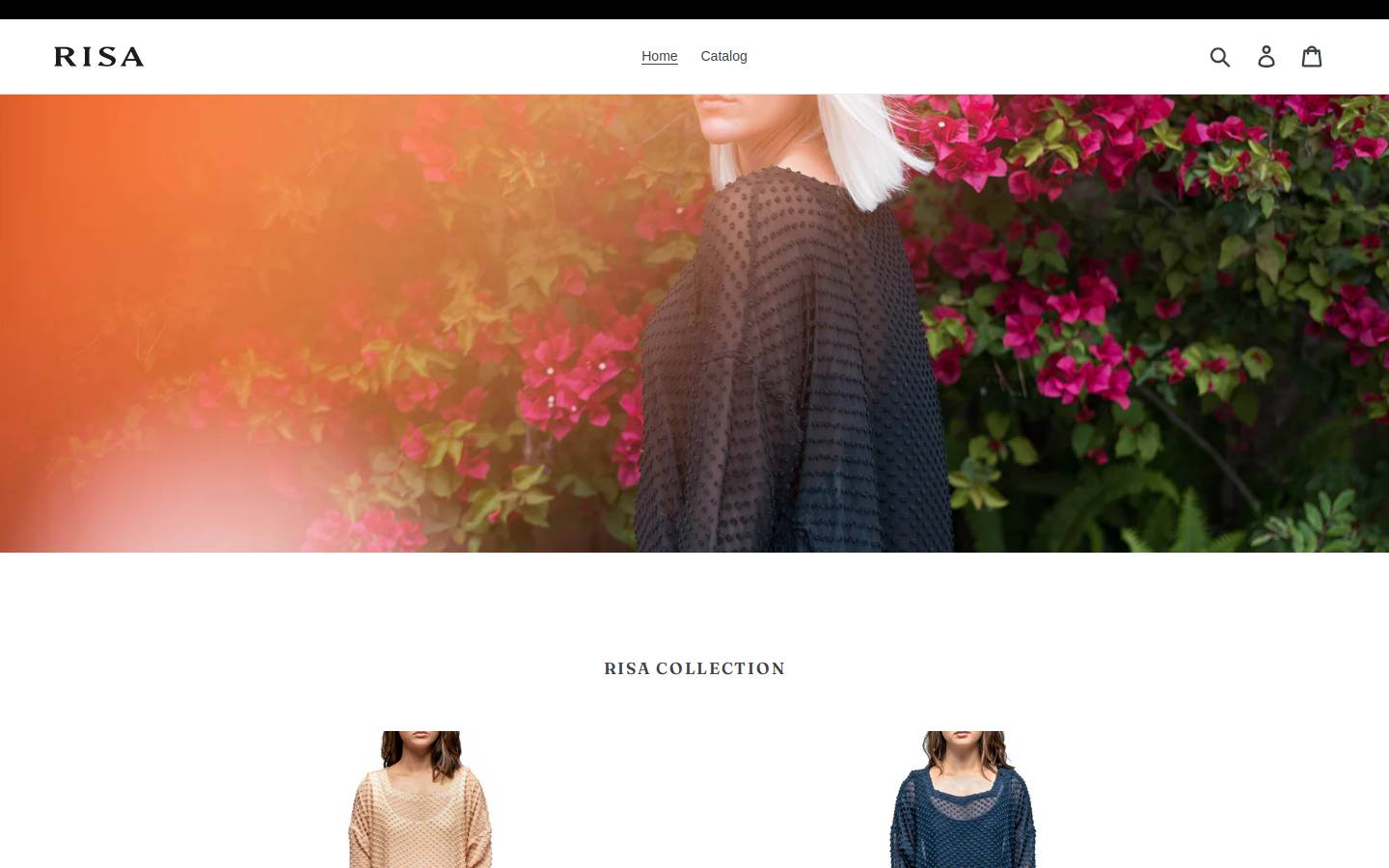 therisacollection.com homepage screenshot