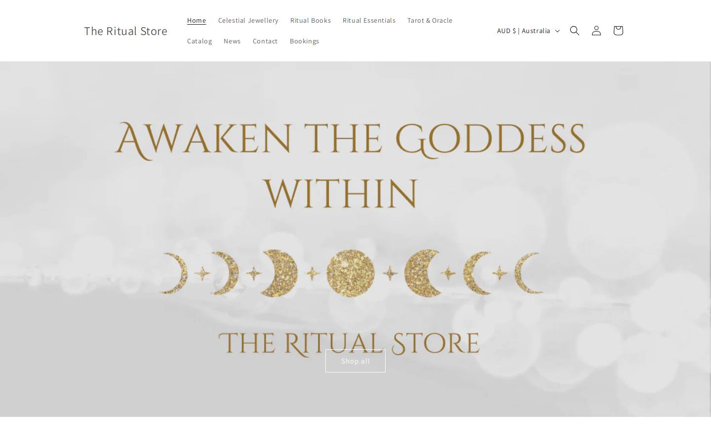 theritual.store homepage screenshot