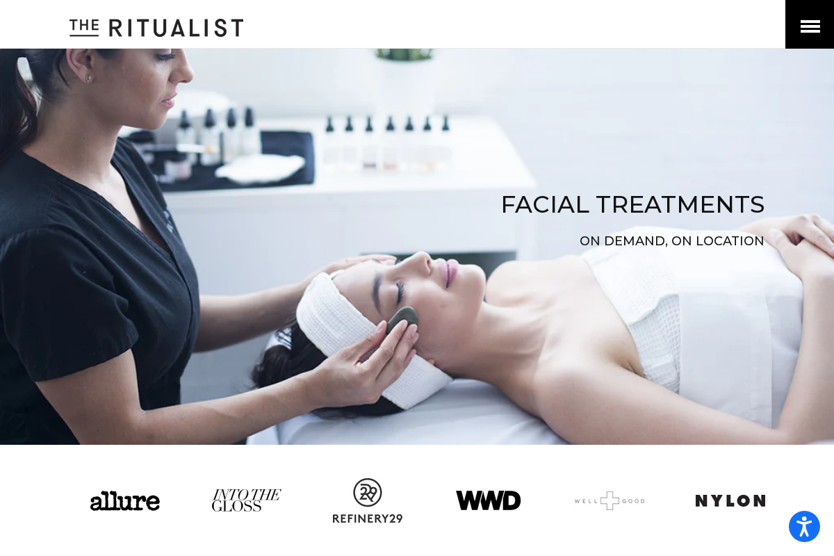 The Ritualist homepage screenshot