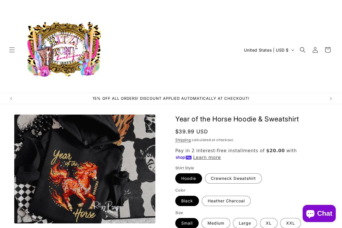 theritzypony.com homepage screenshot