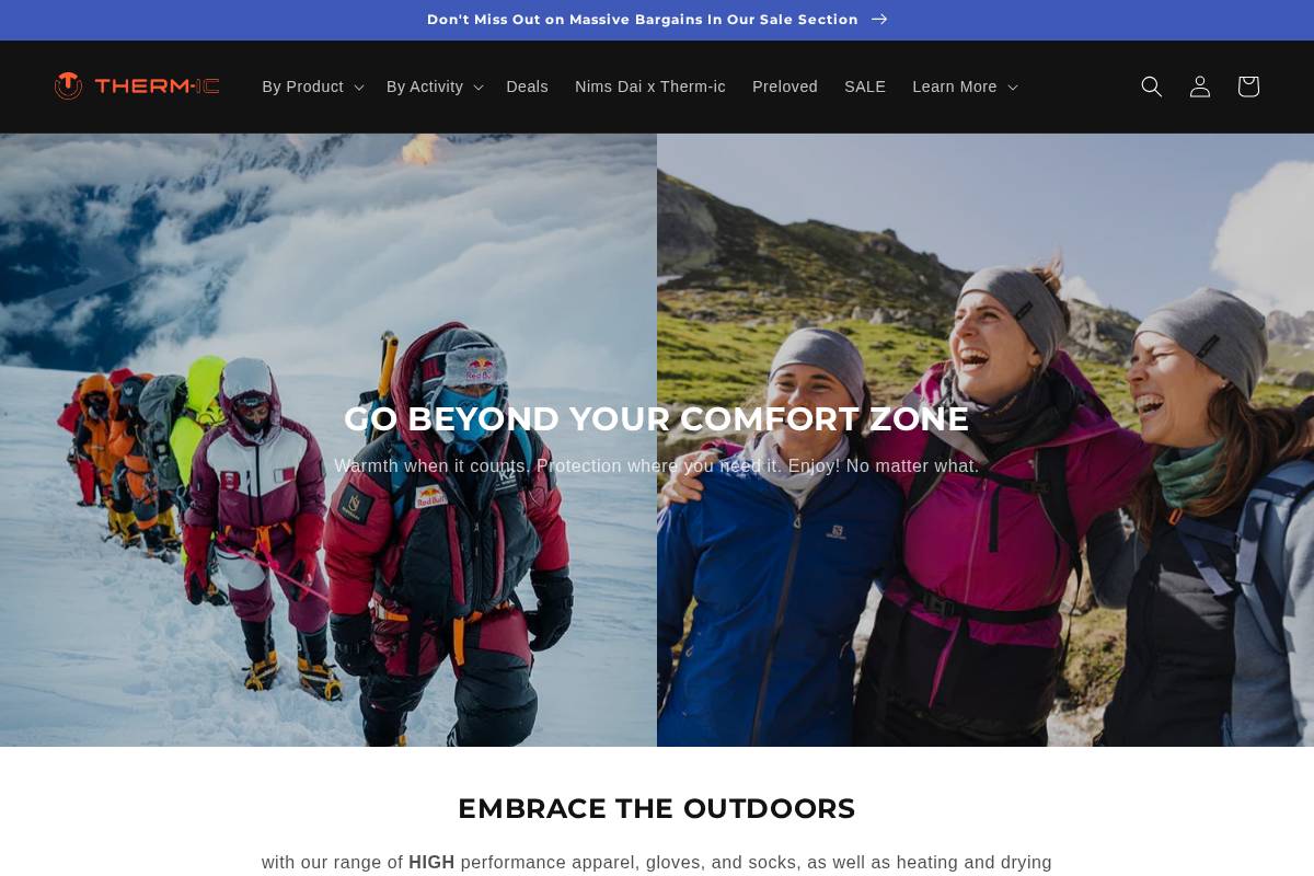 Therm-ic UK homepage screenshot