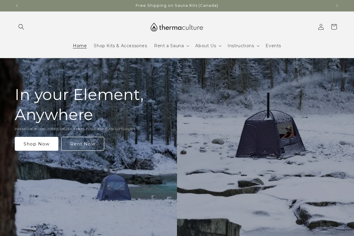 Thermaculture homepage screenshot