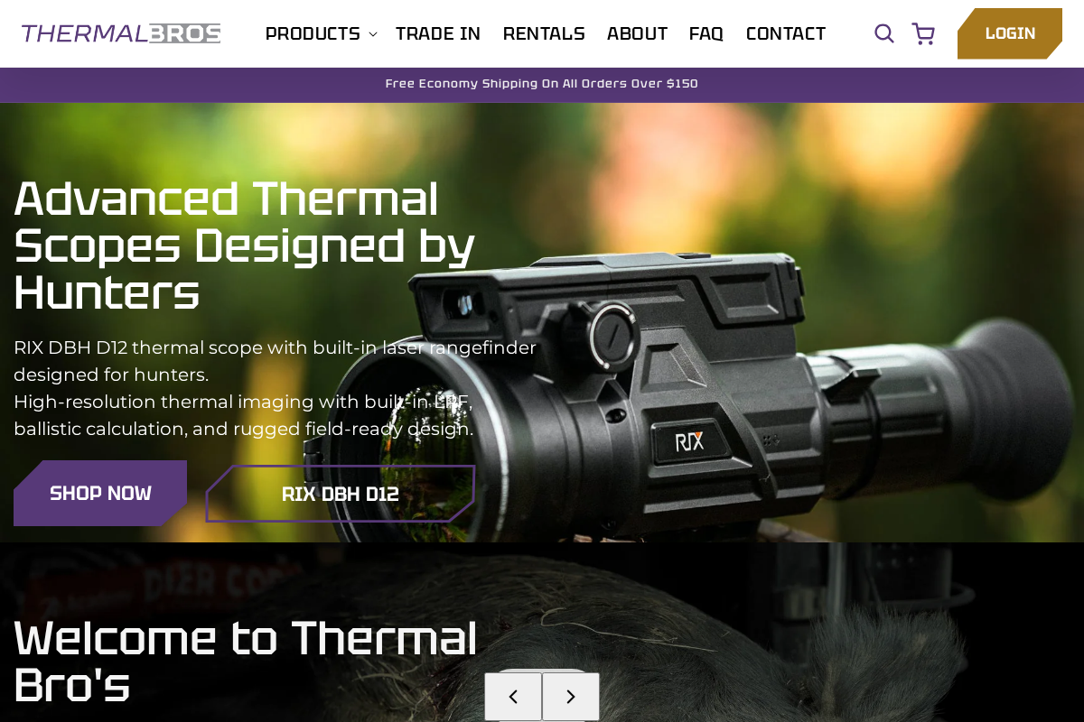 Thermalbros homepage screenshot