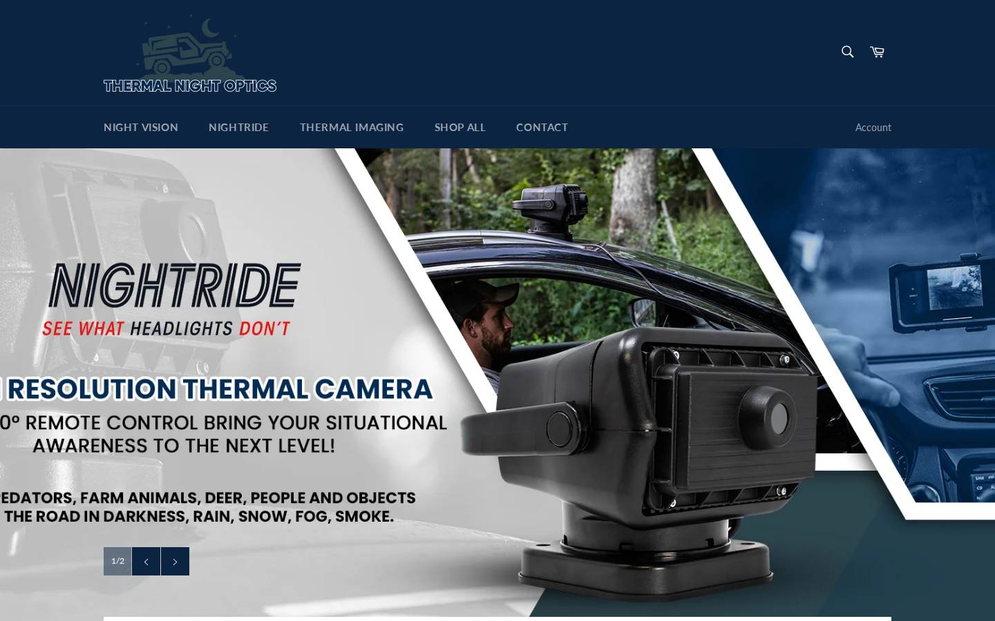 thermalnightoptics.com homepage screenshot