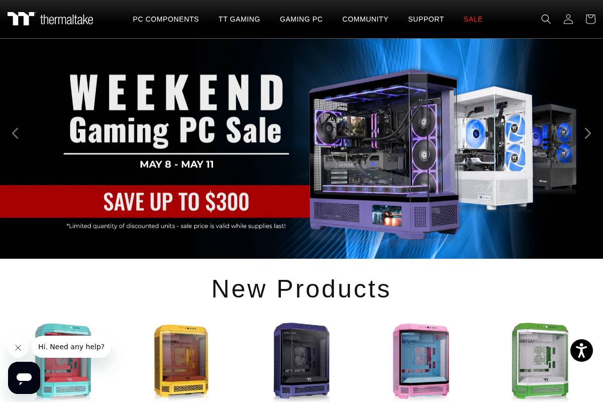 thermaltakeusa.com homepage screenshot