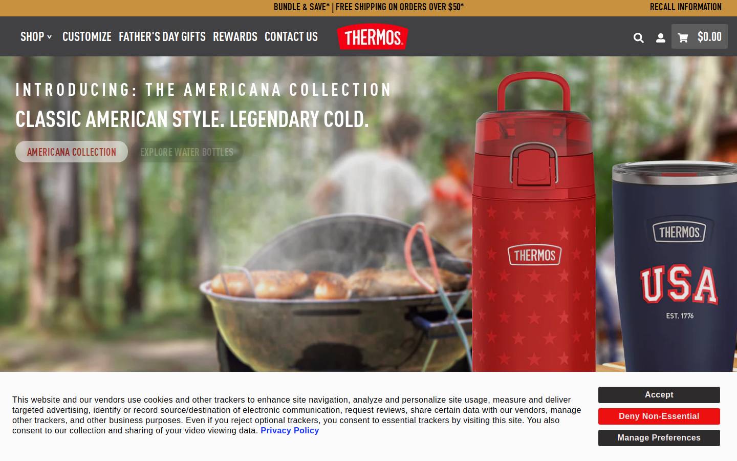 Thermos homepage screenshot