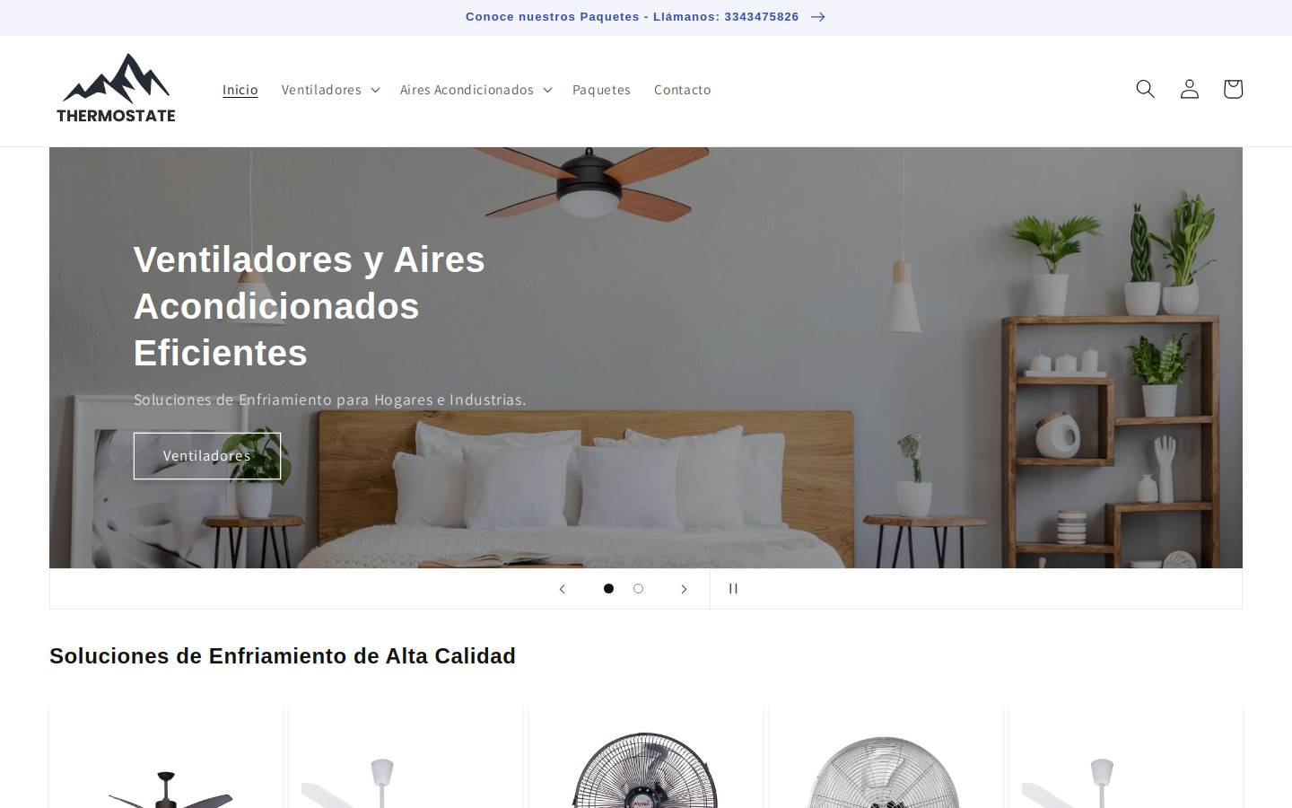 thermostate.com.mx homepage screenshot
