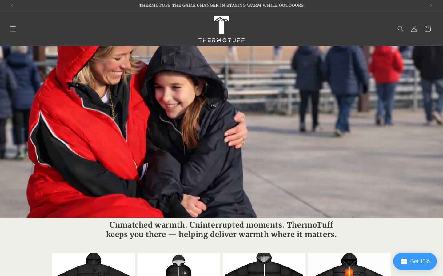 thermotuffgear.com homepage screenshot