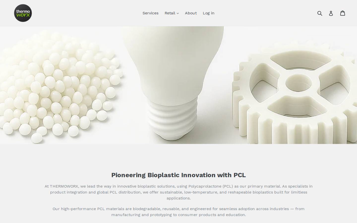 Thermoworx homepage screenshot