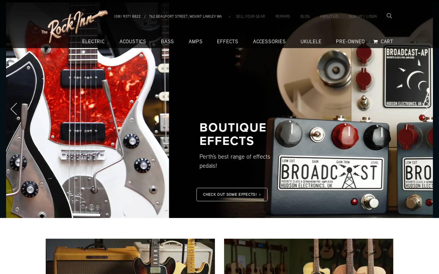 The Rock Inn homepage screenshot