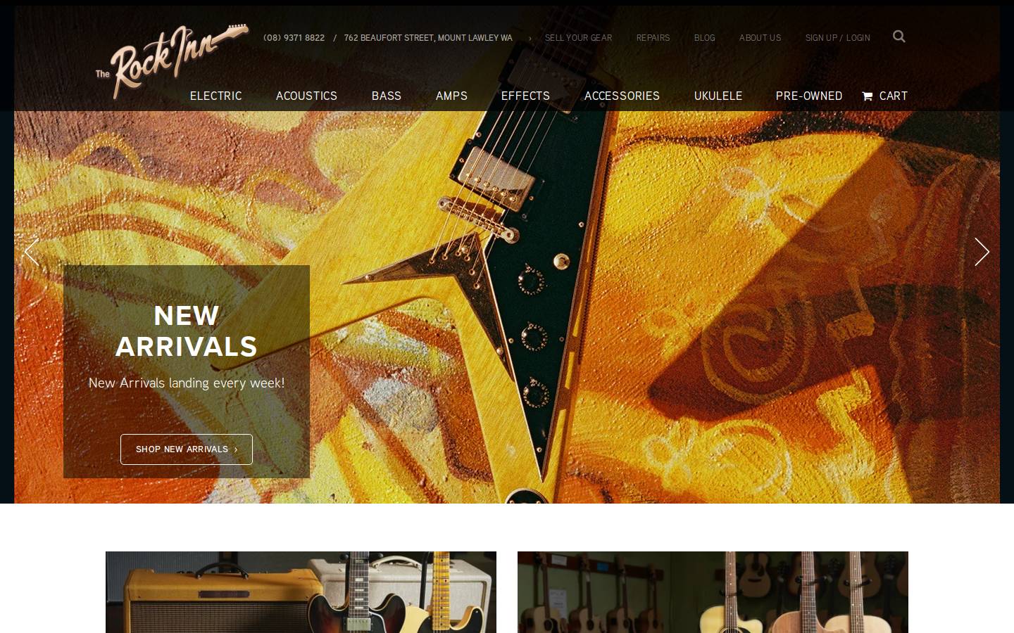 The Rock Inn homepage screenshot