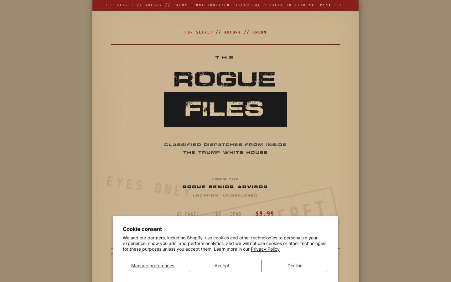 theroguefiles.com homepage screenshot