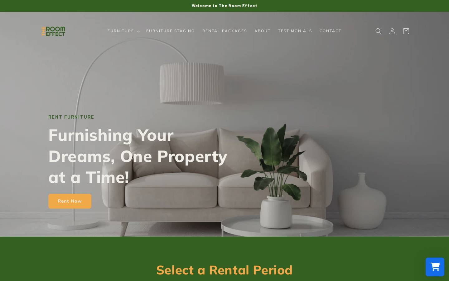 theroomeffect.com homepage screenshot