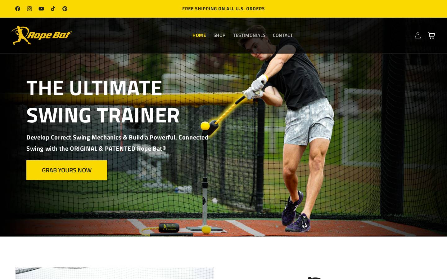 theropebat.com homepage screenshot