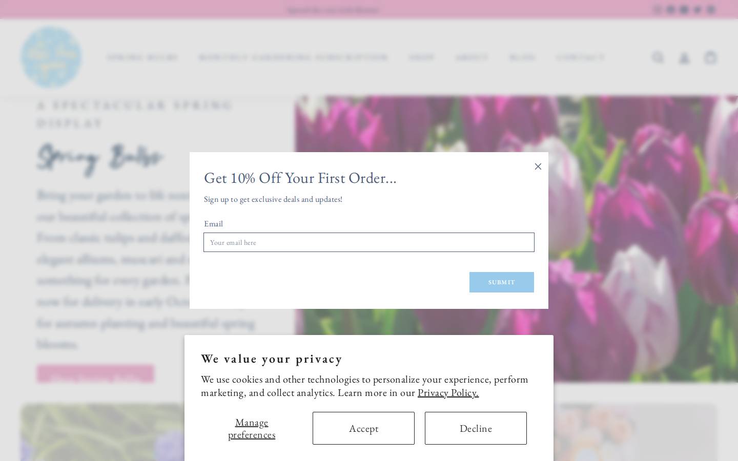 The Rose Press Garden homepage screenshot