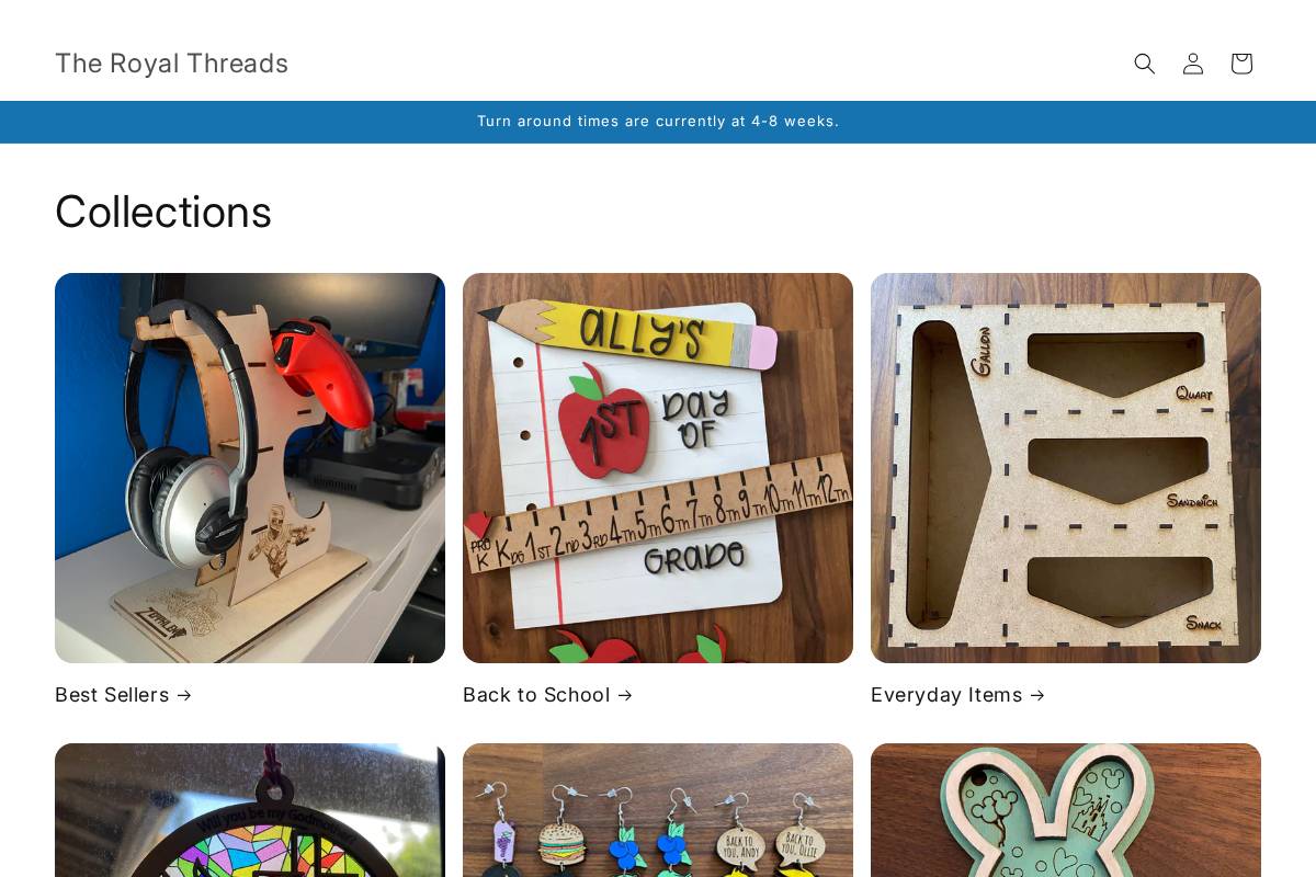 theroyalthreads.com homepage screenshot