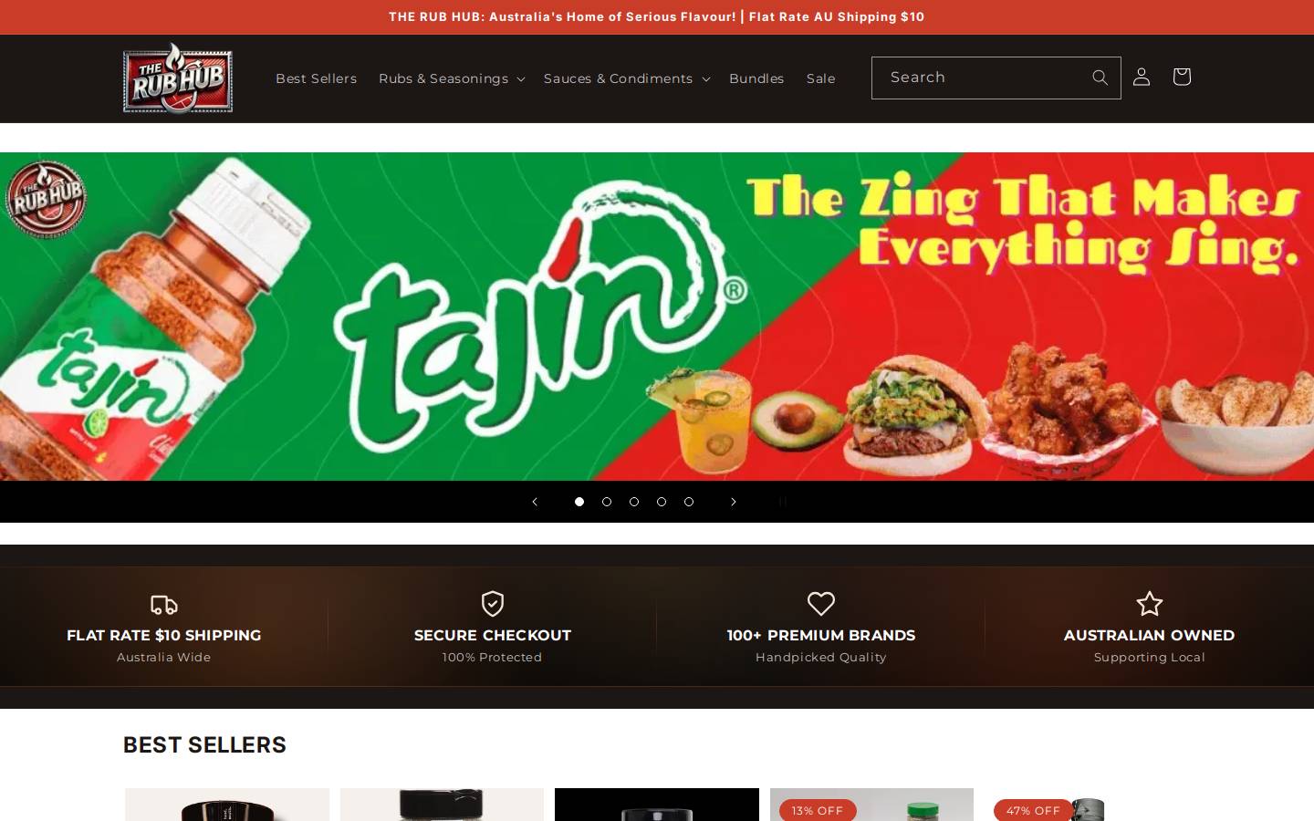 therubhub.com.au homepage screenshot