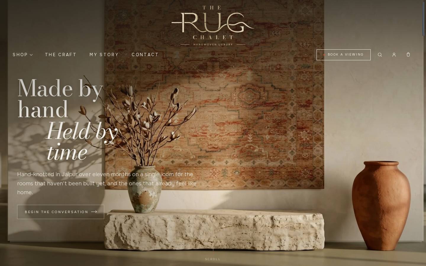therugchalet.com homepage screenshot