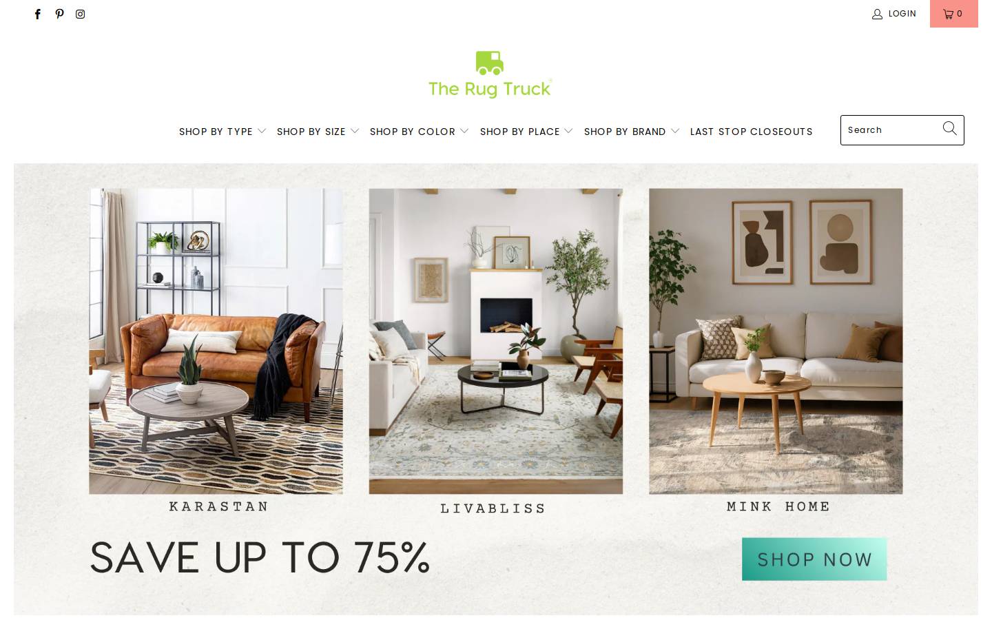therugtruck.com homepage screenshot