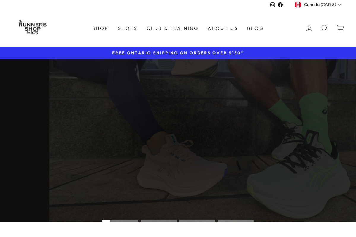 The Runners Shop homepage screenshot